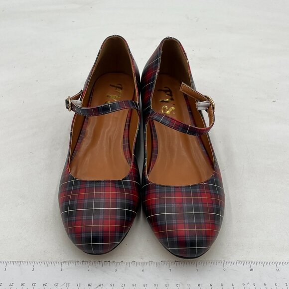 FYS  Round Toe Mary Janes Cute Slim Strap Ballet Flats Comfy Walking School Off - Picture 2 of 7